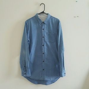 Pacsun mens light blue denim shirt size medium
